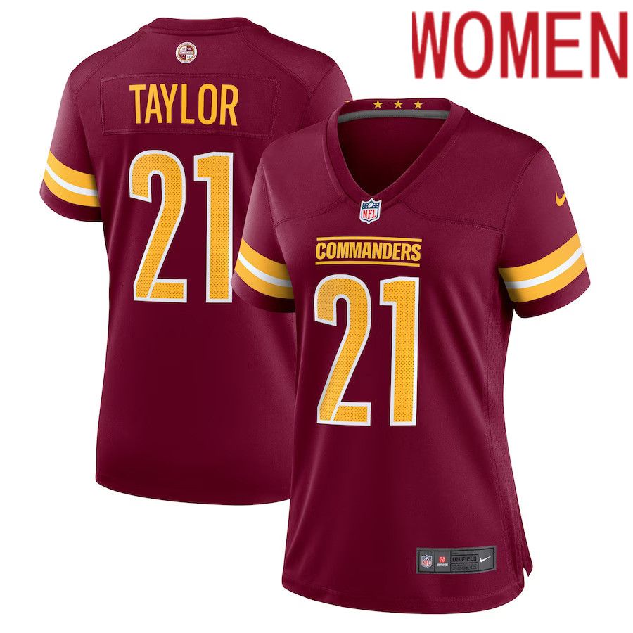 Women Washington Commanders #21 Sean Taylor Nike Burgundy Retired Player Game NFL Jersey->women nfl jersey->Women Jersey